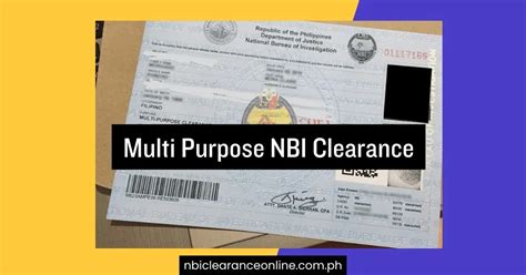 HOW MUCH IS AN NBI CLEARANCE MULTI .
